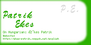 patrik ekes business card